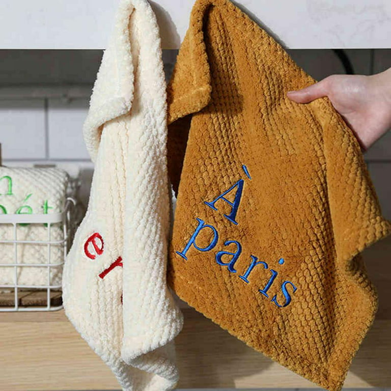 2pcs Kitchen Hand Towels,Hanging Towel For Wiping Hands,Highly Absorbent &  Quick Drying Dish Towels,Super Absorbent and Lint Free Towels For  bathroom,Washroom Hand Towels