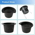 thumbnail image 5 of 7-Pcs 3.1" Black Wall-Mounted Plastic Plant Pots Decorative Flowerpots with Hooks & Absorbent Cotton Threads, Automatic Watering Plant Flowerpot 3.1 inches, 5 of 6