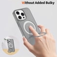 thumbnail image 5 of for iPhone 13 Pro Max Case with Ring Kickstand, Compatible with MagSafe, Ultra Slim Lightweight Drop Protective Cover, Luxury Shockproof Anti-Scratch Translucent Back Phone Case, Gray, 5 of 6