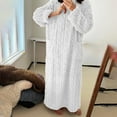 thumbnail image 1 of TINZ Robe de Nuit d'Hiver Longue au-Dessus du Genou pour Femmes, Couleur Unie, Col Rond, avec Poche et Fil, Robes de Nuit d'Été pour Femmes, Manches de Robes de Nuit pour Femmes, Articles de Sommeil pour Femmes, 1 of 3