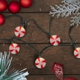thumbnail image 2 of Northlight Peppermint Candy Christmas Light Set - Clear - 6' Green Wire - 10ct, 2 of 3