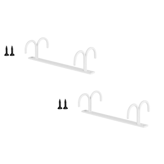 Oleegame 2PC Cups HolderMugs Under Drying Utensils 3 Hooks HangerWhite RacksBar Kitchen Mugs Sets CabinetCoffee Kitchen White