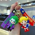 thumbnail image 2 of LLavero de goma suave de PVC para niños, llavero de bolsa, accesorios de adorno, juguetes para niños, figura de Anime DC, Joker, Harley Quinn, lindo regalo de cumpleaños Fivean unisex, 2 of 2