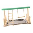 thumbnail image 4 of Parrot Playstand Bird Cage Hanging Toys Wood Perch Gym Stand Ladder Swing Toys B B, 4 of 8