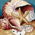 thumbnail image 2 of Dimensions Mini Needlepoint Kit 5"X5"-Shell Collage Stitched In Floss, 2 of 2