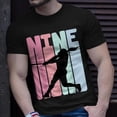 thumbnail image 2 of 9Th Birthday Retro Baseball Softball Player 9 Years Old Nine TShirt, 2 of 6