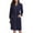 Navy, variant on Cardigan for Women, Dressing Gowns Unisex Robe Cotton Lightweight Bathrobe for All Seasons Spa Hotel Sleepwear Womens Winter Coat