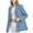 Blue, variant on Babysbule Womens Winter Coats Women's Fashion Solid Color Long Sleeve Button Suit Coat Long Sleeve Hatless Casual Coat/Jacket
