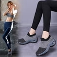 thumbnail image 2 of Women's Walking Shoes Sock Sneakers Mesh Slip On Air Cushion Nurse Shoes Platform Loafers, 2 of 5