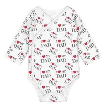 

Coaee I Love My Dad for Soft Cotton Baby Long-Sleeve Bodysuit Girls Boys Bodysuit Romper
