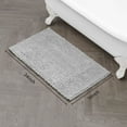 thumbnail image 6 of Bathroom Chenille Bath Rug 24"x16", Thick Soft Absorbent Chenille Bath Rugs with Non-Slip Rubber Backing Quick Dry Mats, Machine Washable Rugs for Bathroom, Shower, and Tub,Gray, 6 of 9