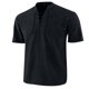 thumbnail image 1 of Jersey Elvqul de Hombre Algodón Negro Economicas de Color Sólido Manga Corta Solapa, 1 of 2