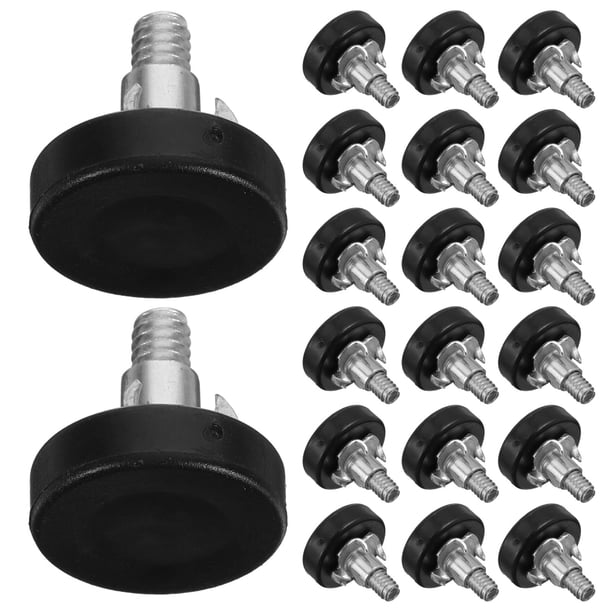 20 niveladores de muebles ajustables para mesas, sillas, gabinetes, muebles de exterior, patas niveladoras roscadas, herrajes para muebles, niveladores de mesas y sillas, deslizadores de 1/4