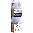 Copper Fit Ankle Length Sport Socks L/XL, White, 3 Pairs, As Seen on TV