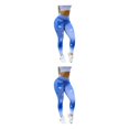 thumbnail image 1 of Qarigey Leggings deportivos Pantalones de yoga Traje de gimnasio Gran resistencia Jogging Ropa Entrenamiento Cintura Legging Verano Elasticidad Azul L 2Conjunto, 1 of 6