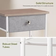 thumbnail image 5 of VECELO Nightstands X-Design Side End Table with Detachable Drawer, Wooden Nightstands Storage Shelf for Living Room, Bedroom, Set of 2, Oak Color, 5 of 12