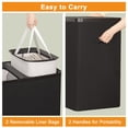 thumbnail image 3 of Dovied 150L Double Laundry Hamper with Lid, 2 Removable Washing Bags with Handles, Large Clothes Sorter for Easy Separation (Black), 3 of 10