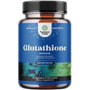 Natures Craft Reduced L-Glutathione with Alpha Lipoic Acid and Milk Thistle, Dietary Supplement, 15 Capsules