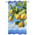 thumbnail image 2 of nqOlkjepod Outdoor Curtains for Patio Waterproof, Yellow Lemon Outdoor Privacy Panels Grommet, Summer Blue Sky Ocean Coastal Scenery Blackout Outside Curtains for Porch/Cabana 54"x95", 1 Panel, 2 of 8