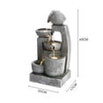 thumbnail image 5 of Fontaine d'Eau en Résine Solaire pour Jardin Extérieur Gris_Perfect Gift, 5 of 5