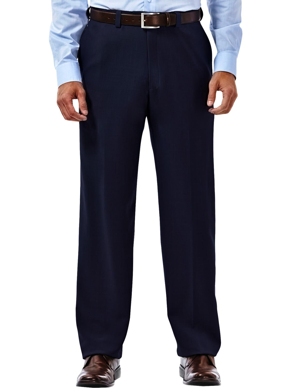 Haggar Mens Flat Front Classic Fit Dress Pants