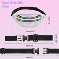 thumbnail image 2 of Uxcell 9 Pieces Holographic Neon Waist Bag 80s 90s Party Adjustable Waist Packs Bulk Laser Waist Bum Bag 9 Colors, 2 of 7