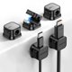 thumbnail image 2 of Clips de cable magnéticos [cable suave ajustable] Soporte para cables, gestión de cables debajo del escritorio, organizador de soporte de cables adhesivo para escritorio de oficina en casa, 2 of 9