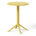 thumbnail image 4 of WestinTrends Playa 3-Piece Outdoor Resin Patio Bistro Table Set with Stackable Patio Dining Side Chairs, Yellow, 4 of 13