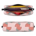 thumbnail image 2 of Yiaed Strawberry And Flowers Print Leather Pencil Case - Leather Pen Pencil Holder - Elegant & Practical Pencil Pouch for Work & Office, 2 of 7
