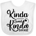 thumbnail image 3 of Inktastic Kinda Sweet, Kinda Savage Boys or Girls Baby Bib, 3 of 4
