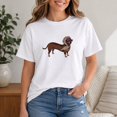 thumbnail image 6 of Dachshund Graphic T-Shirt, Retro Dog Lover Unisex Cotton Blend Tee, 6 of 9
