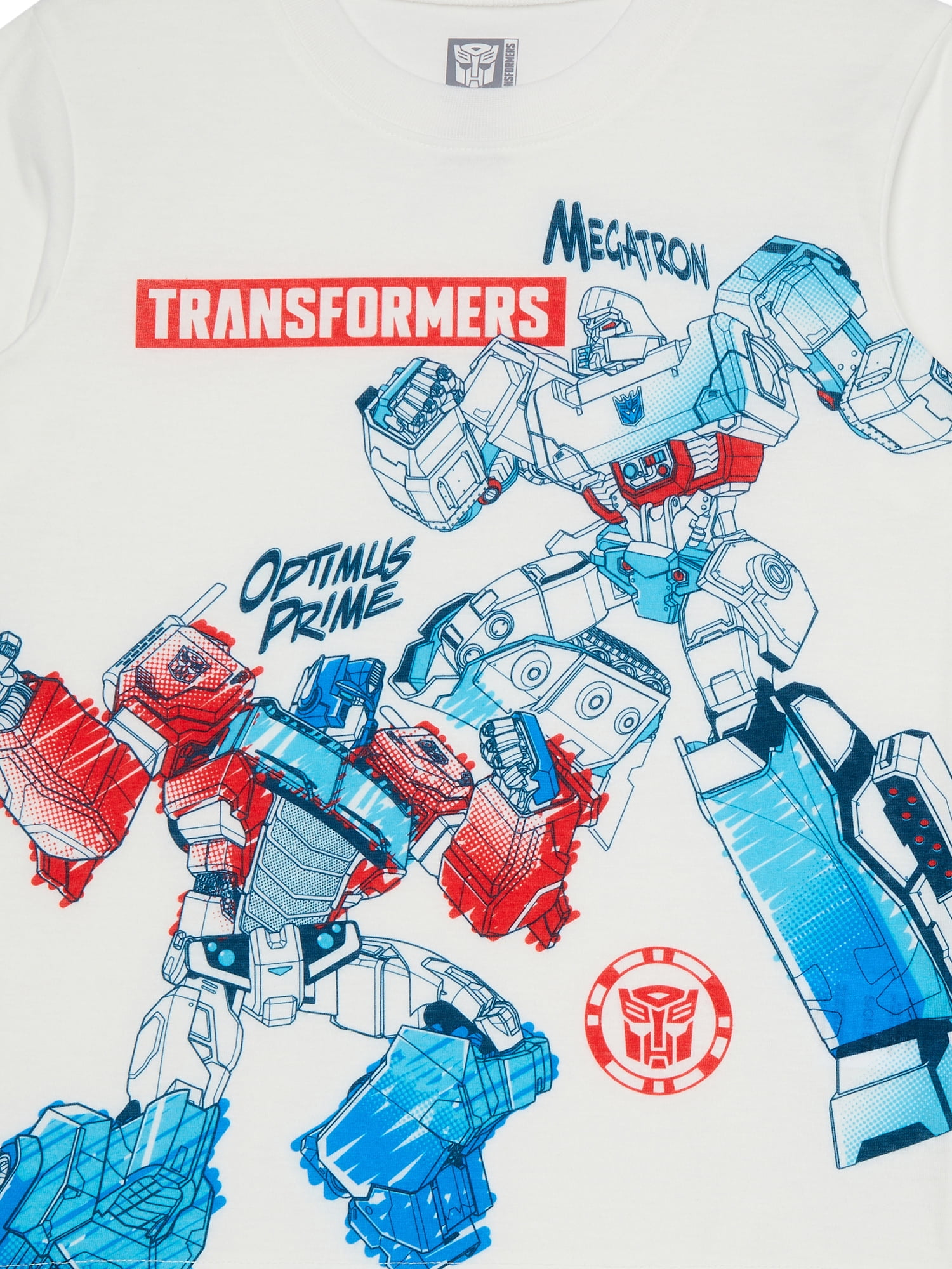 Transformers Boys Short Sleeve Tee and Sleep Shorts Pajama Set, 2-Piece, Sizes 4-12