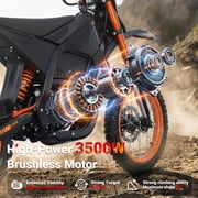 X-Pro E-Hawk 3500W Electric Dirt Bike for Adults & Teens - Powerful Brushless Motor with 14/12 Off-Road Tires!