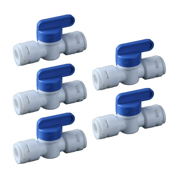 Lierteer 5pcs 3/8" Quick Connect Shut Off Ball Valve Pressure Ball Valve Switch A