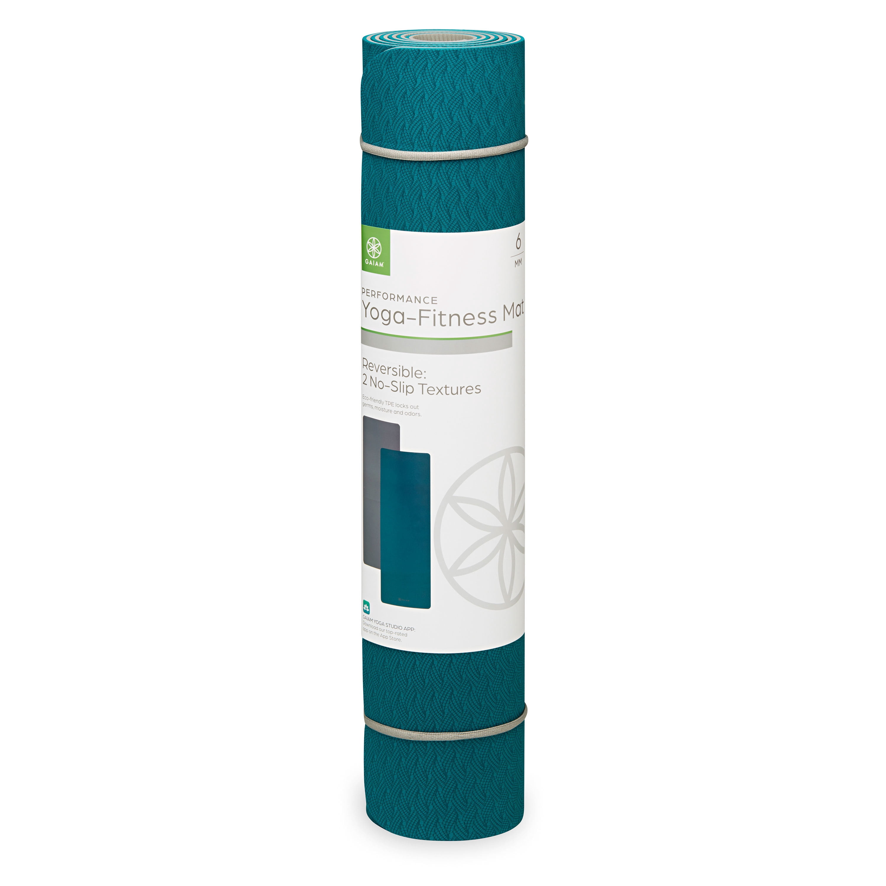 Gaiam Premium 2-Color Yoga Mat, NavyBlue, 5mm Martinique