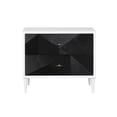 thumbnail image 2 of Accent table with Geometric Pattern 2 Drawer Front Black and White, 2 of 6