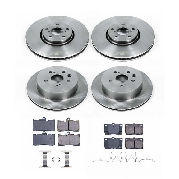 Ultimate Brakes Front and Rear Ceramic Brake Pad and Rotor Kit with Hardware WM81495