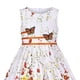 thumbnail image 3 of Vestido de Niña Bordado Floral Mariposa Moño sin Mangas Naranja 9-10 Años, 3 of 5