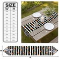 thumbnail image 3 of Grey Bunny Easter Table Runner Linen Burlap Table Runner 72 Inches Long Rabbits Spring Botanical Black White Stripe Dresser Scarves for Kitchen Island Coffee Dining Party Holiday Decor 18"x72", 3 of 8