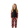 thumbnail image 6 of Uaswgudfs Christmas Pajamas Set, Family Matching Santa & Plaid Snowflake Print Long Sleeve Round Neck Top with Dual Pocket Pants, Festive Holiday Sleepwear Loungewear, 6 of 9