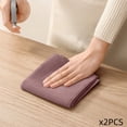 thumbnail image 2 of Yooshoverk 2 Pack Thick Microfiber Cleaning Cloths Kitchen Dishes Towels Highly Absorbent Reusable Scrubbing Pads For Dishes Counter Car Glass Furniture Pink 30X30Cm, 2 of 6