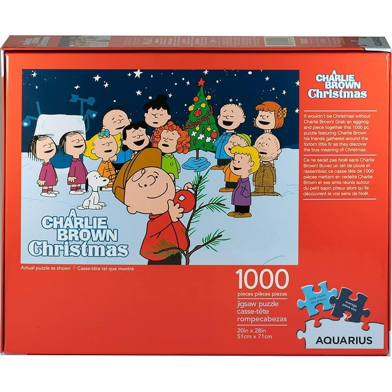 Aazon.co: Aquarius Charlie Brown Christas 300 Piece Jigsaw Puzzle in Tin Globe (3.25 x 3.25