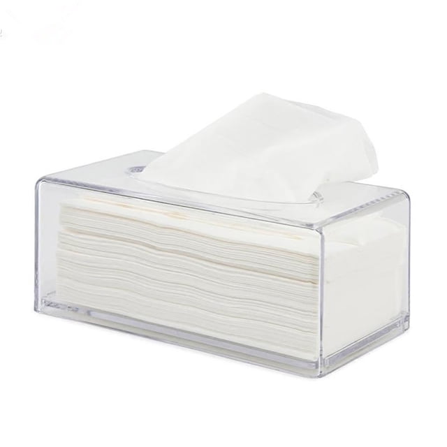 Caja de pañuelos de papel, dispensador transparente para pañuelos de papel, gran capacidad, resistente a caídas, ideal para organizar el hogar, la cocina, el baño y la sala de estar.