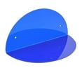 thumbnail image 3 of Abbracc Acrylic Small Floating Shelf Modern Half Round Display Stand Acrylic Wall Shelf Blue, 3 of 9