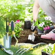 FPCYCG 9 Piece Garden Tools Set with Bag ,Heavy Duty Hand Gardening Tools Kit,Garden Supplies Gifts for Women Mom