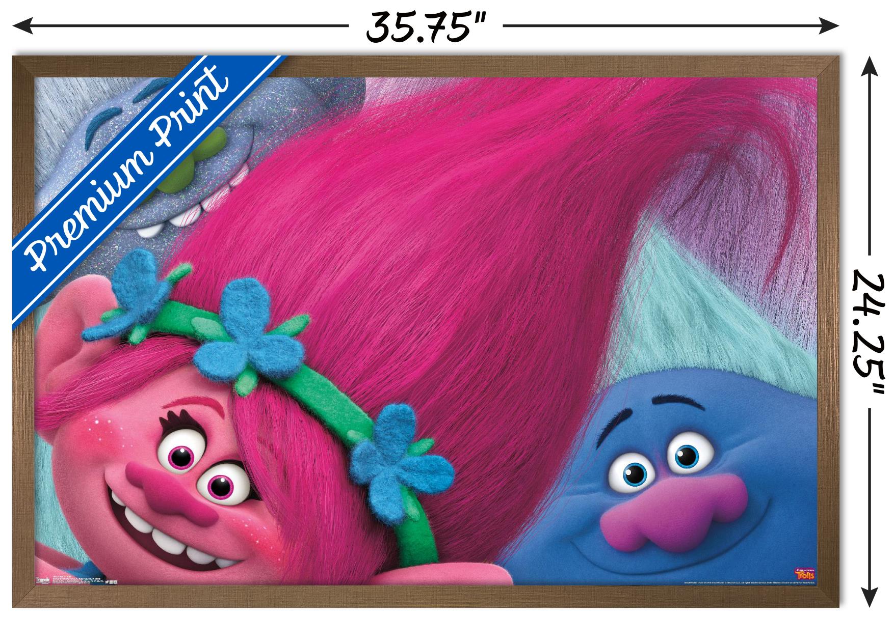 Trolls - Hair Wall Poster, 22.375" x 34" Framed