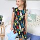 thumbnail image 4 of Fotbe Parrot Vestido de Dormir para Niñas de 3 a 10 Años, Mangas Cortas, Estilo Princesa, Pijama Camisón con Mangas Voladas-Large, 4 of 6