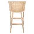 thumbnail image 6 of SAFAVIEH Brando Round Rattan Back Seat Bar Stool, Natural/White, 6 of 12