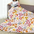 thumbnail image 6 of Zufioo Colorful Floral Fleece Blanket Queen Size,Plush Bed Blanket,Ultra Soft Throw Blanket,Plush Fuzzy Cozy Blanket Perfect for Bed,Couch-50"x40", 6 of 7