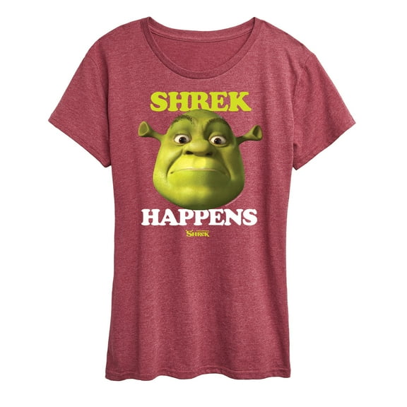 Shrek - Shrek Happens Meme - Women's Short Sleeve Graphic T-Shirt